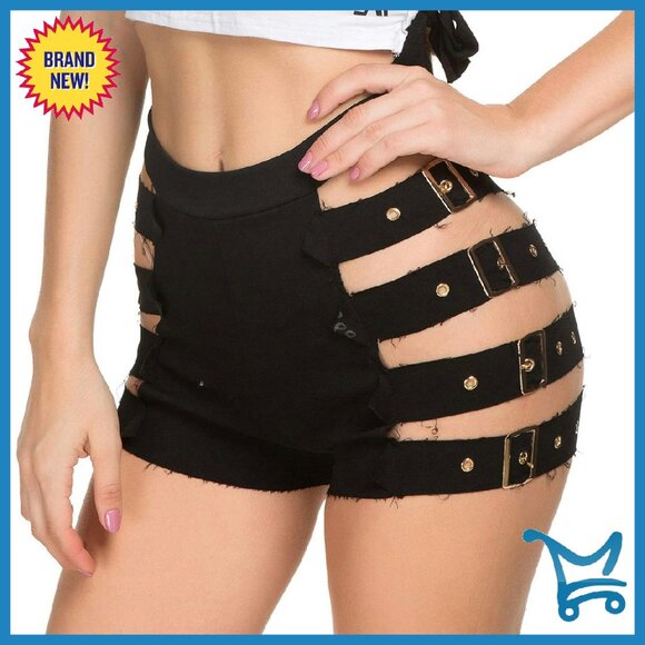 High Waisted Stretch Shorts for Women Clubwear Rave Party Outfits